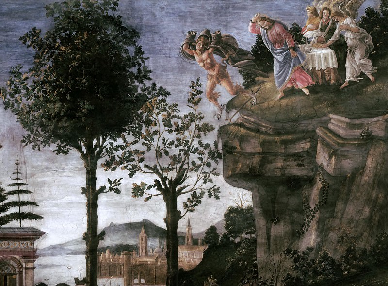 The Temptation of Christ, detail, Alessandro Botticelli