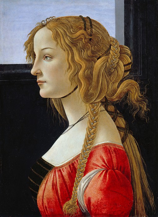 Portrait of an young woman , Alessandro Botticelli
