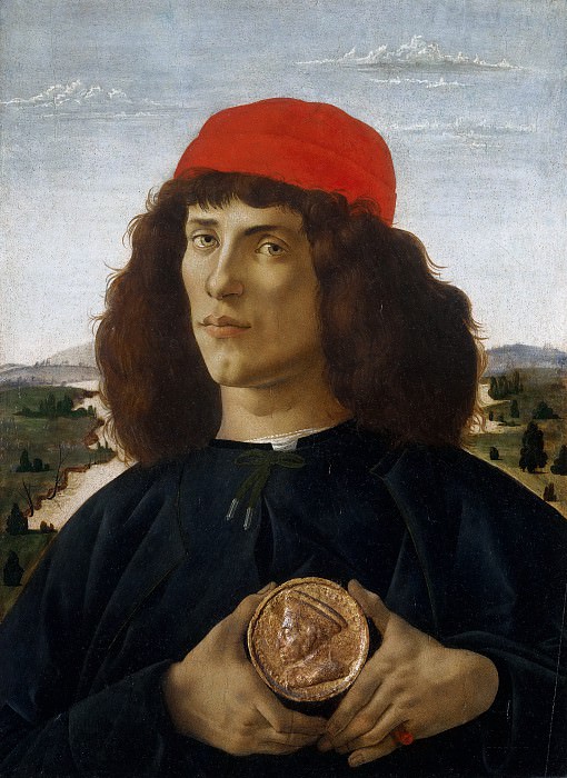 Portrait of a Man with a Medal of Cosimo the Elder, Alessandro Botticelli