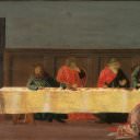 The altar of the Holy Trinity, predella – The Feast in the House of Simon, Alessandro Botticelli