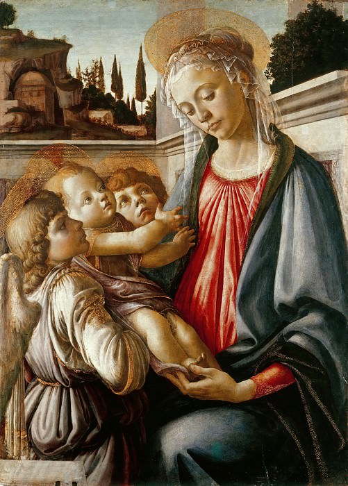 Madonna and Child and Two Angels, Alessandro Botticelli