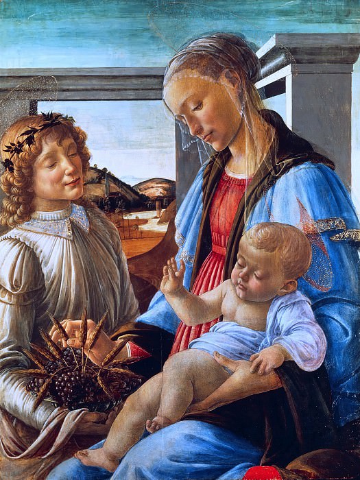 Мадонна с младенцем и ангелом , Сандро Боттичелли