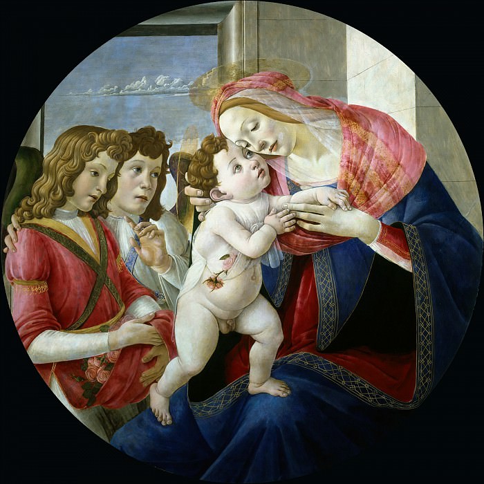 Madonna with Child and Two Angels , Alessandro Botticelli