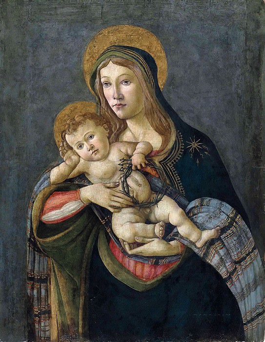 The Madonna and Child with the Crown of Thorns and three nails, Alessandro Botticelli