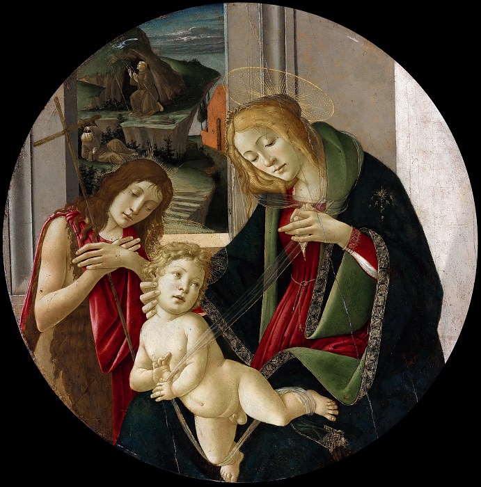 Мадонна с Младенцем и Иоанном Крестителем, Сандро Боттичелли