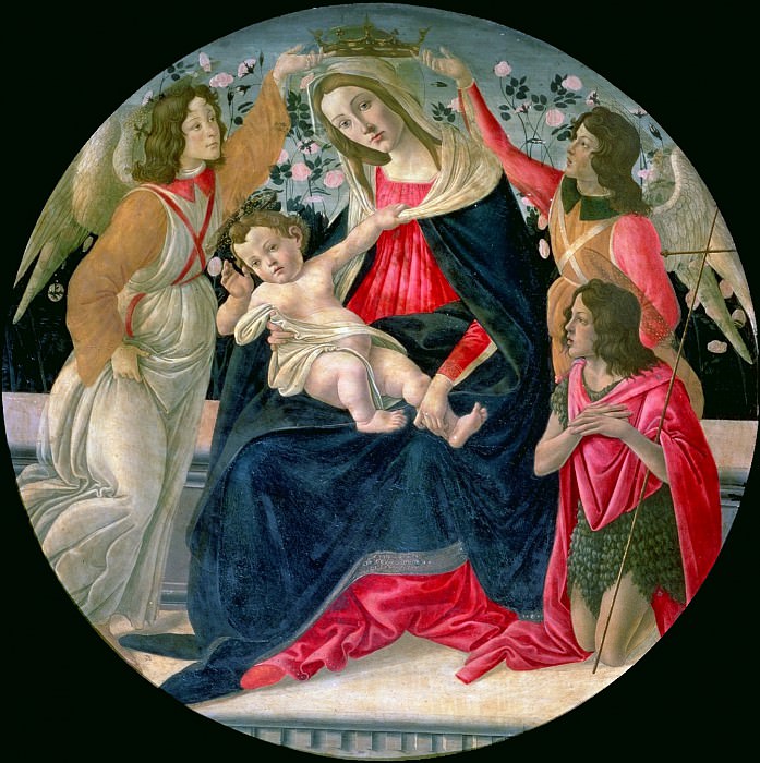 Мадонна с Младенцем с Иоанном Крестителем и ангелами, Сандро Боттичелли