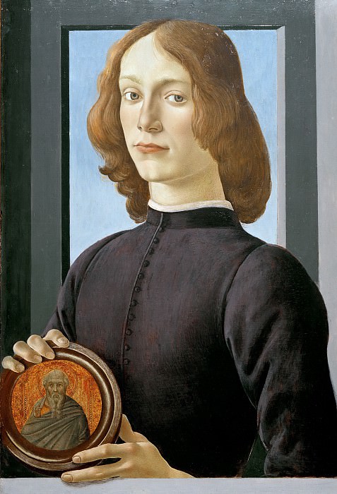 Portrait of a young man with medallion, Alessandro Botticelli
