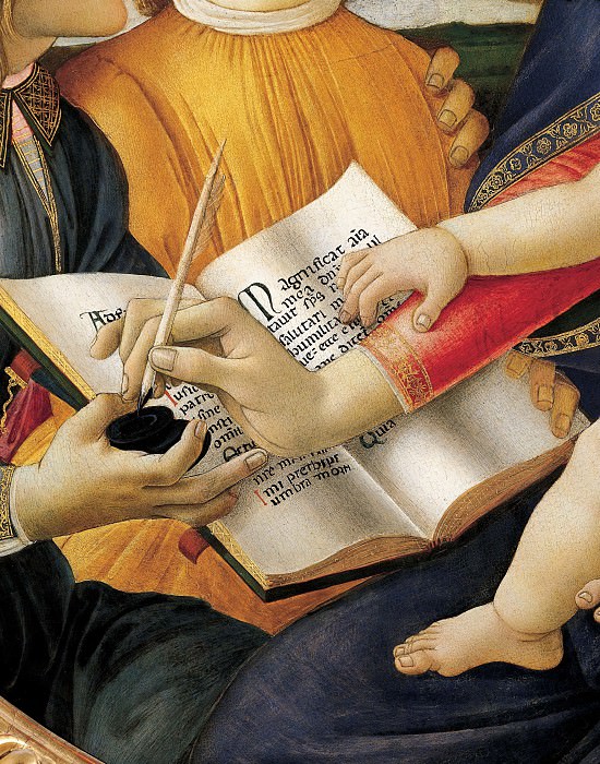 Magnificat Madonna, detail, Alessandro Botticelli