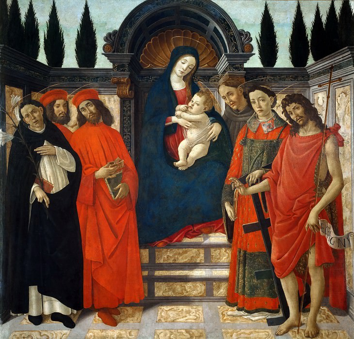 Virgin and Child with Saints , Alessandro Botticelli