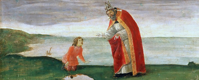 San Barnabas Altarpiece, predella – Vision of St. Augustine, Alessandro Botticelli