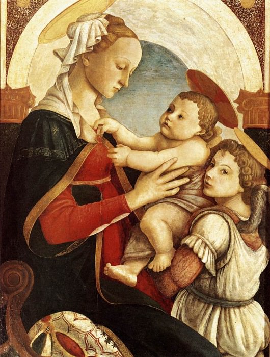Мадонна с Младенцем и ангелом, Сандро Боттичелли