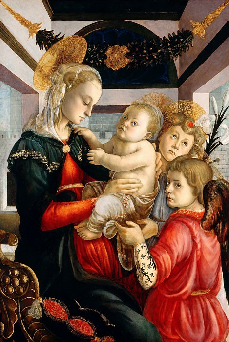 Мадонна с младенцем и ангелами , Сандро Боттичелли