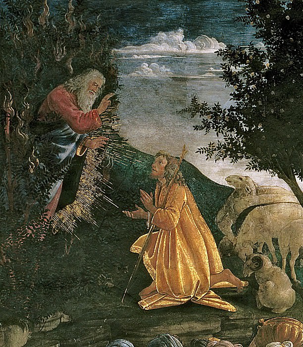 Scenes from the Life of Moses detail, Alessandro Botticelli