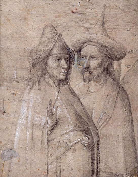 Two oriental men , Hieronymus Bosch