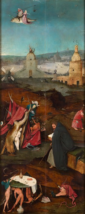 Temptation of St Anthony right wing of the triptych, Hieronymus Bosch