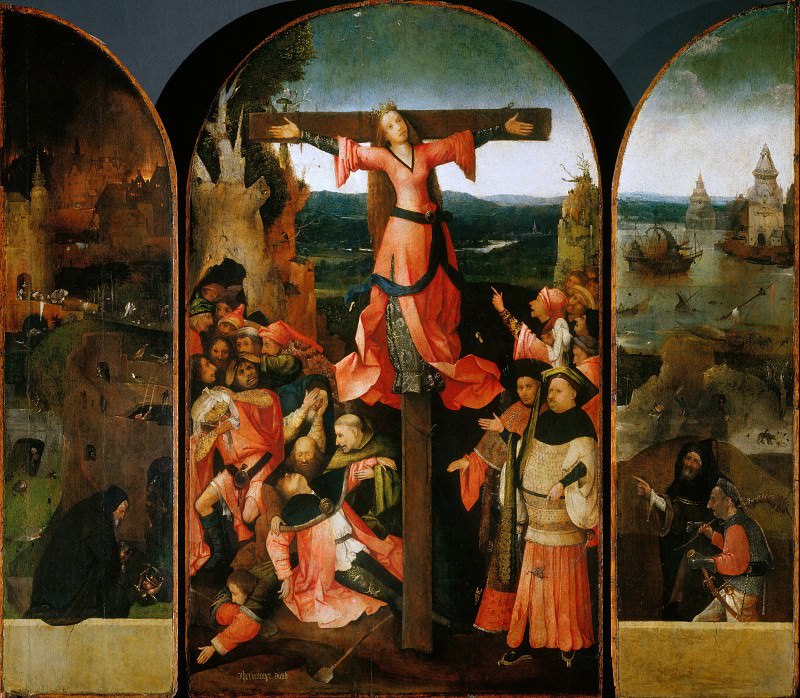 Saint Wilgefortis Triptych, Hieronymus Bosch