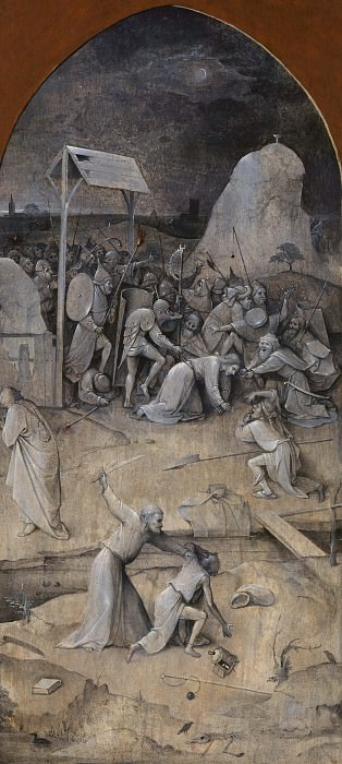 Temptation of St. Anthony, outer wings of the triptych – The Taking of Christ, Hieronymus Bosch