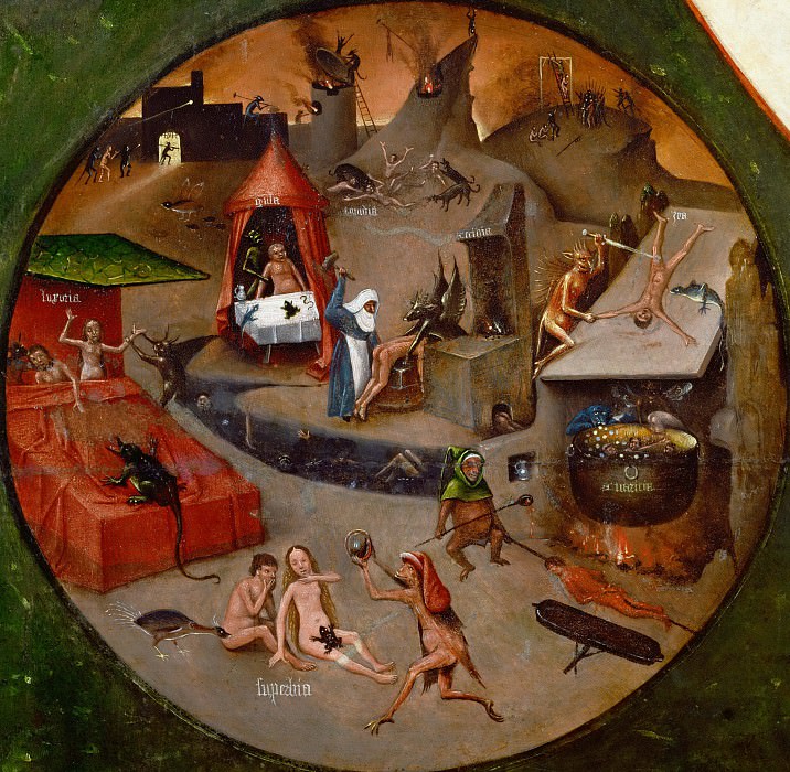 The Seven Deadly Sins and the Four Last Things – Hell , Hieronymus Bosch