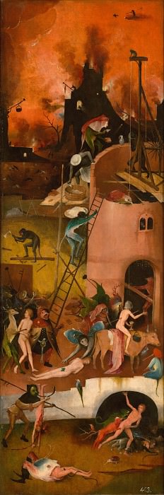 The Haywain, right wing – Hell, Hieronymus Bosch