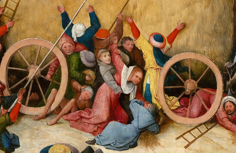 The Haywain, central panel, detail, Hieronymus Bosch