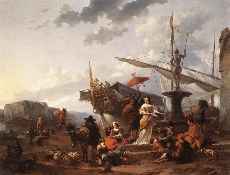 A Southern Harbour Scene, Nicolaes (Claes Pietersz.) Berchem
