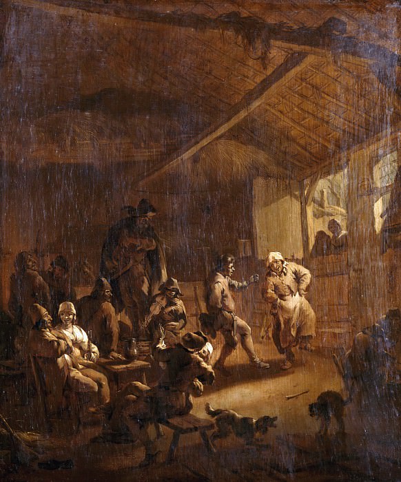 Крестьянские танцы в таверне, Николас Питерс Берхем