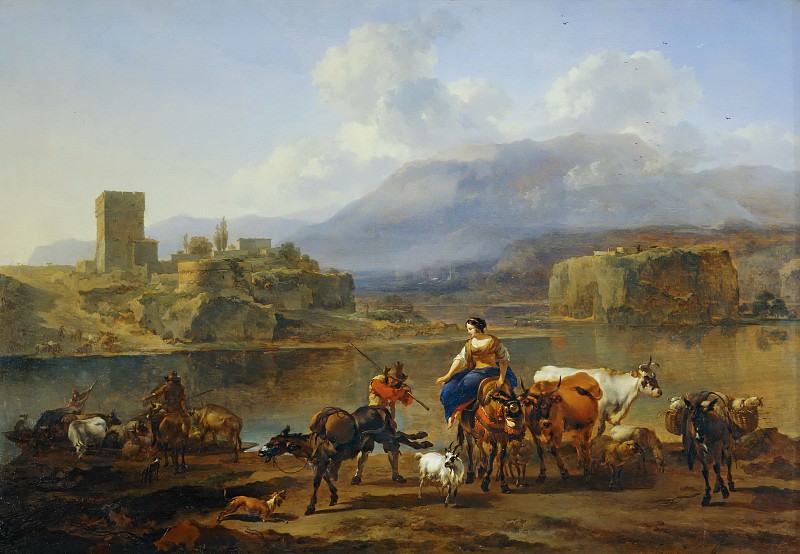 Пейзаж с пастухами и стадом, Николас Питерс Берхем