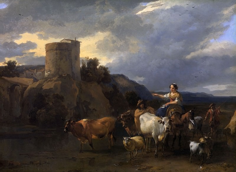 Back from the meadow, Nicolaes (Claes Pietersz.) Berchem