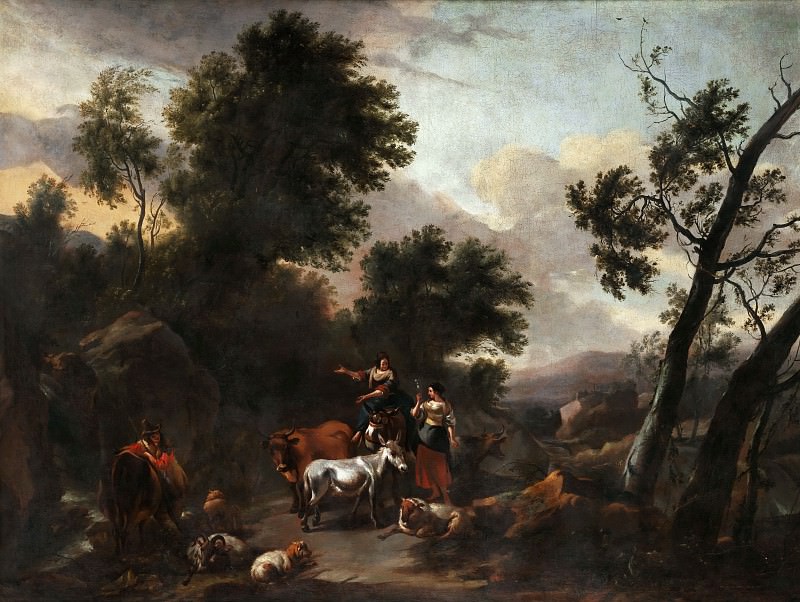Italian landscape with shepherds, Nicolaes (Claes Pietersz.) Berchem