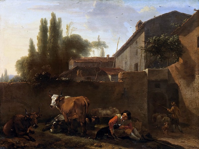 An Italian Farmhouse, Nicolaes (Claes Pietersz.) Berchem