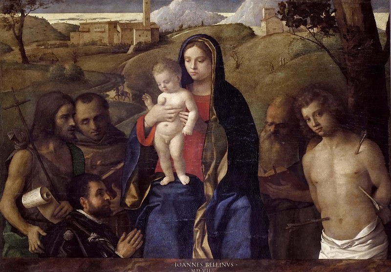 Madonna col Bambino, quattro santi e un donatore, Giovanni Bellini