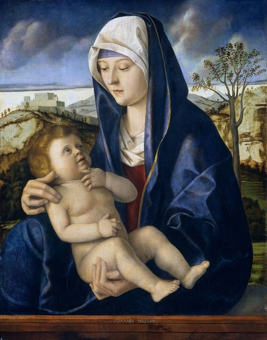 Мадонна с Младенцем на фоне пейзажа [мастерская], Джованни Беллини
