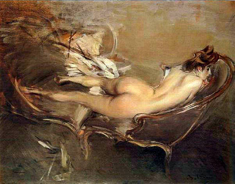 A Reclining Nude on a Day Bed, Giovanni Boldini