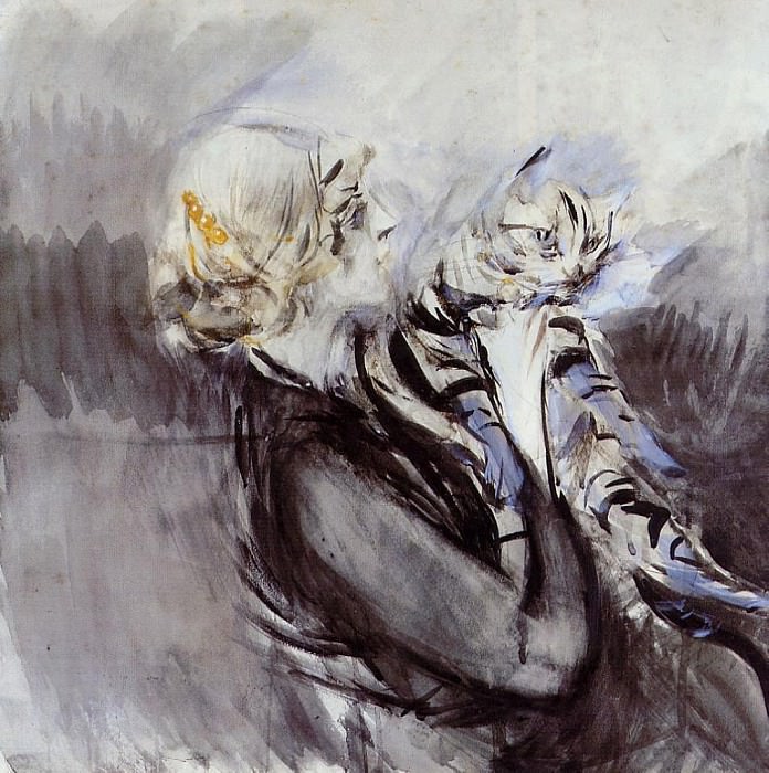 A Lady with a Cat, Giovanni Boldini