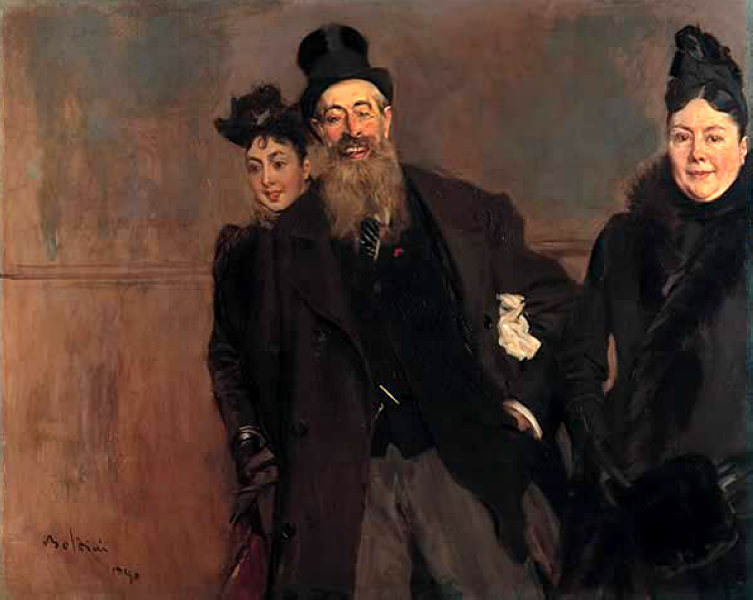  Джон Льюис Браун с женой и дочерью, 1890, Джованни Больдини