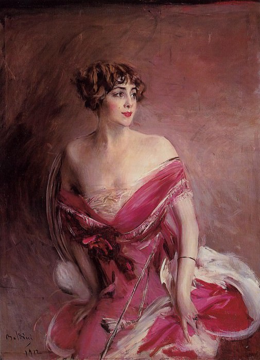 Portrait of Mlle de Gillespie La Dame de Biarritz 1912, Giovanni Boldini