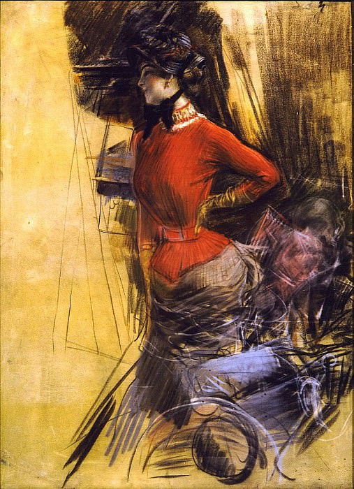  Женщина в красной кофте, 1878, Джованни Больдини