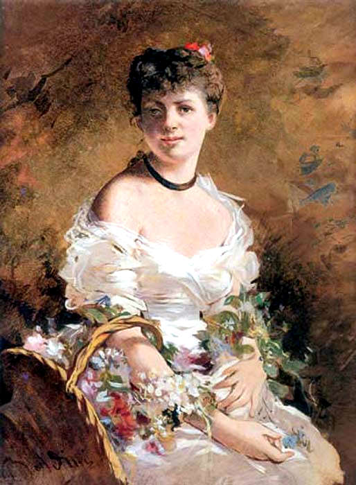 Lady with Flowers 1870, Giovanni Boldini