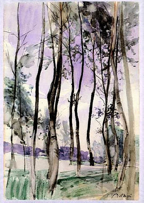  Пейзаж с деревьями, 1900, Джованни Больдини
