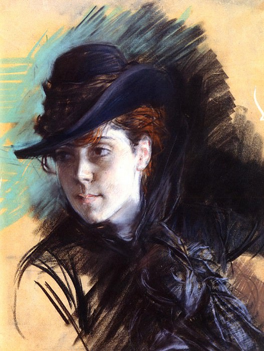  Девушка в черной шляпе, Джованни Больдини