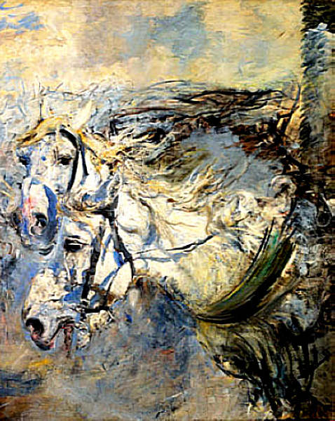  Две белые лошади, 1881-86, Джованни Больдини