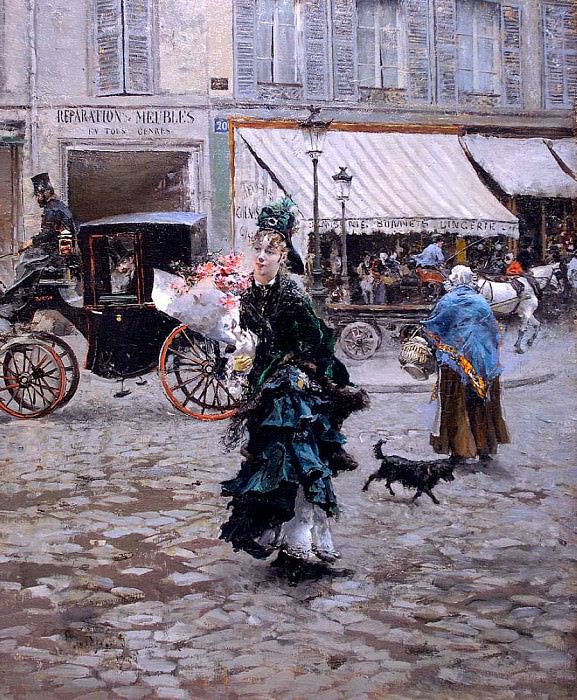 Crossing the Street 1875, Giovanni Boldini