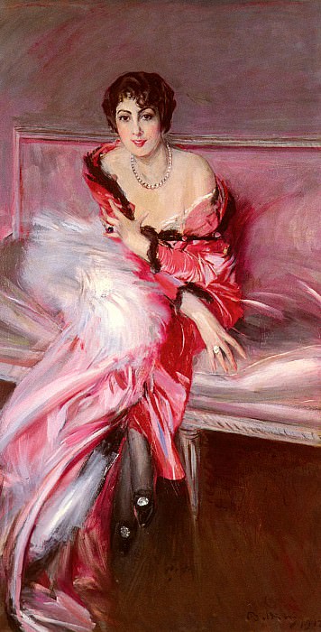 Portrait Of Madame Juillard In Red 1912, Giovanni Boldini