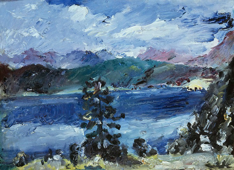 Озеро Вальхензее с лиственницей