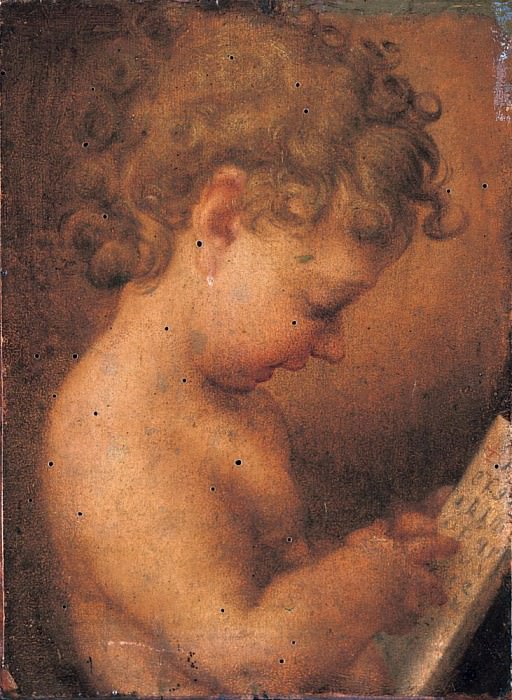 Little Putto Praying or Young Boy Reading