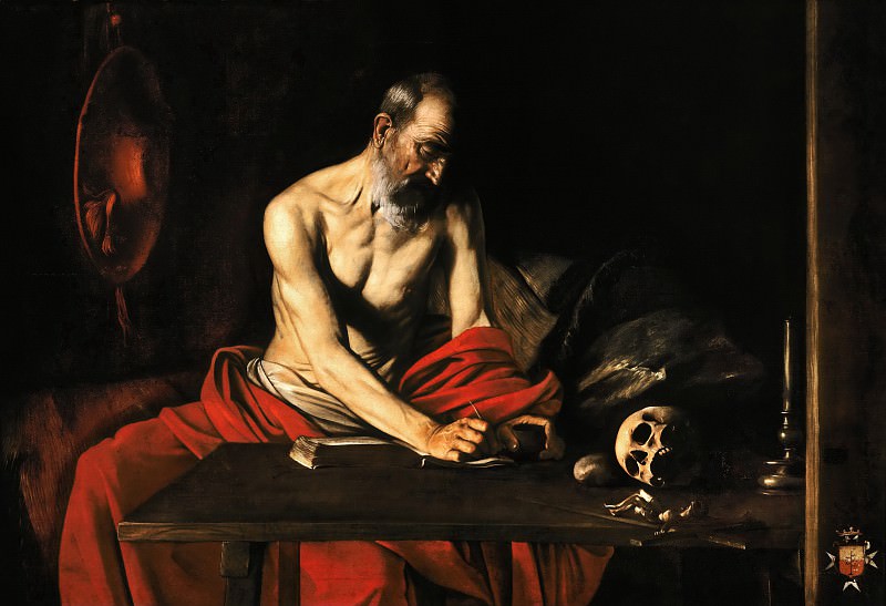 Пишущий cвятой Иероним, Микеланджело Меризи да Караваджо