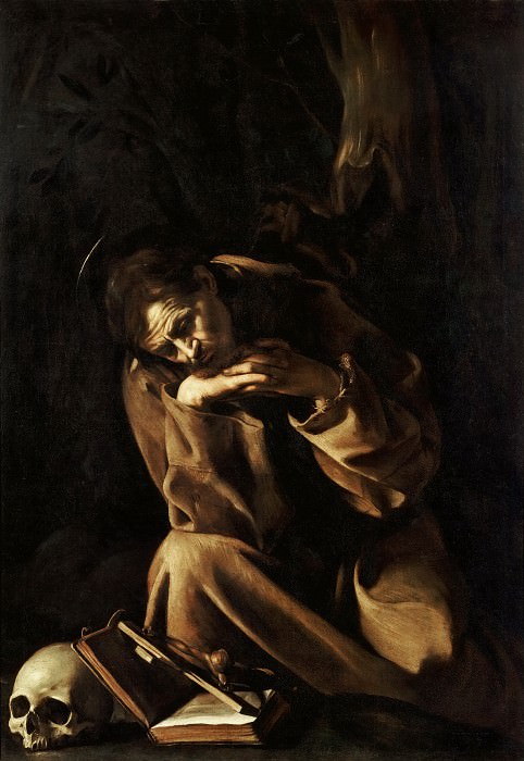 Святой Франциcк в раздумьи, Микеланджело Меризи да Караваджо
