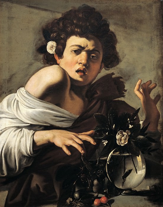 Юноша, укушенный ящерицей, Микеланджело Меризи да Караваджо