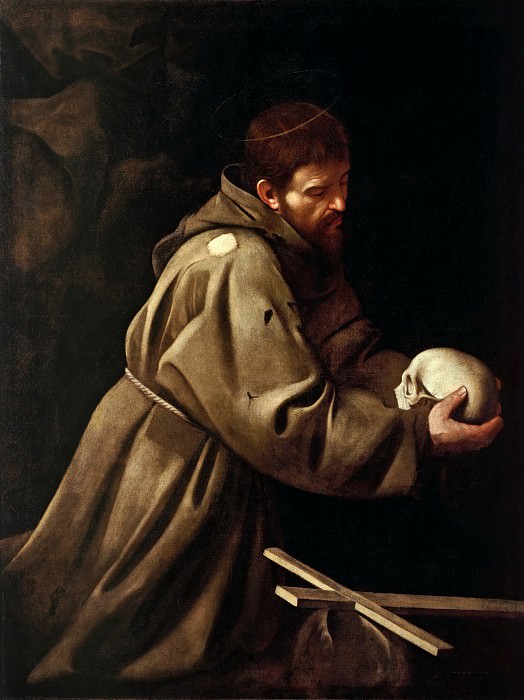 Святой Франциcк в молитве, Микеланджело Меризи да Караваджо