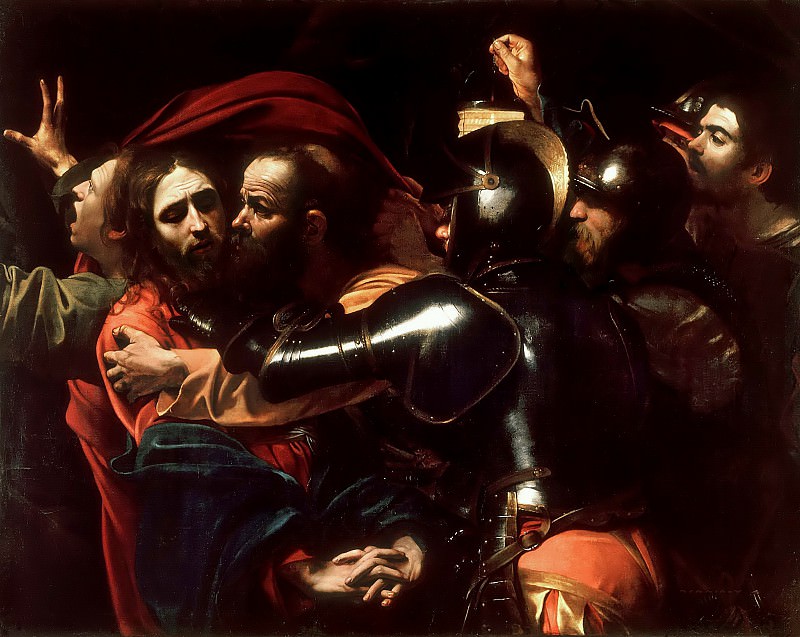 Taking of Christ , Michelangelo Merisi da Caravaggio